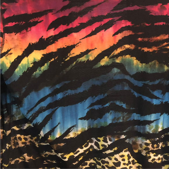 BV Collections Multicolored Tiger Leopard Print Kimono SZ M - Picture 6 of 12